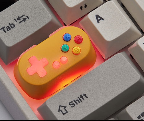 Game Console Handle Metal Transparent Keycap Wireless Mechanical Keyboard Switch - Game Console Handle: Holyoops Switch