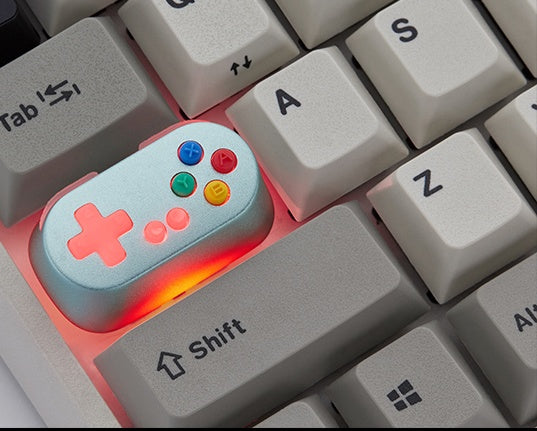 Game Console Handle Metal Transparent Keycap Wireless Mechanical Keyboard Switch - Game Console Handle: Holyoops Switch