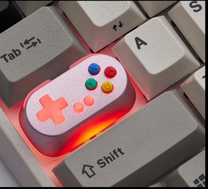 Game Console Handle Metal Transparent Keycap Wireless Mechanical Keyboard Switch - Game Console Handle: Holyoops Switch