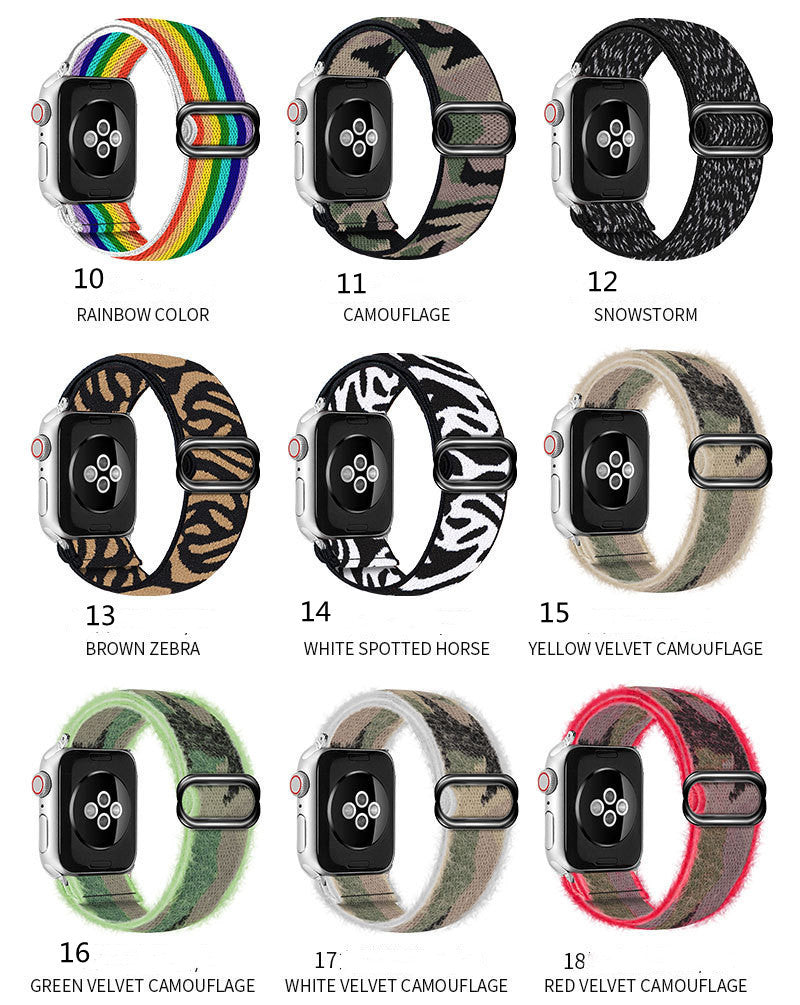 Generation Nylon Watch Strap with Stretch Woven Colors - watch23456se generation nylon stretch woven strap