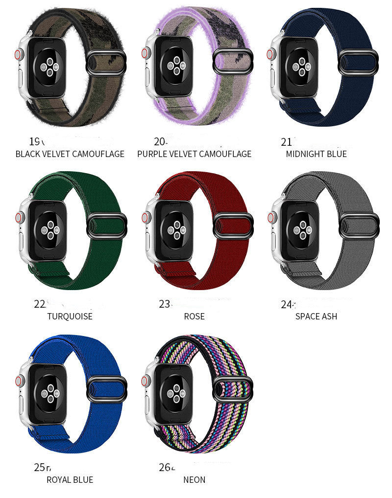 Generation Nylon Watch Strap with Stretch Woven Colors - watch23456se generation nylon stretch woven strap