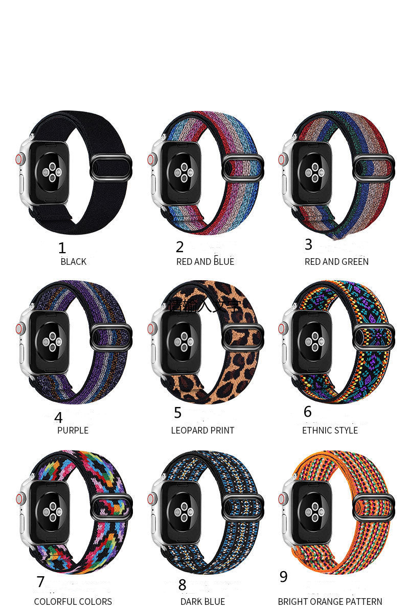 Generation Nylon Watch Strap with Stretch Woven Colors - watch23456se generation nylon stretch woven strap