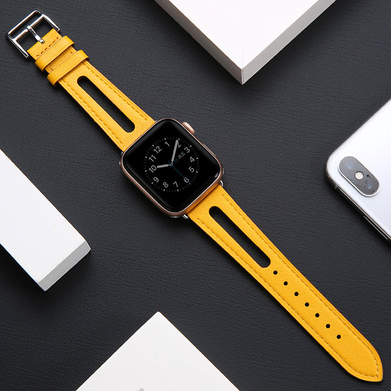 Generation Tide Personality Breathable Kid Leather Leather Soft Strap - Generation Tide Personality Leather Watch Band