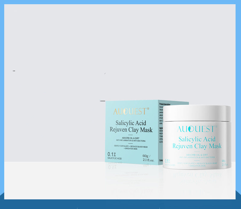 Salicylic Acid Mud Facial Mask for Gentle Cleansing and Brightening - Fans gentle cleansing facial smear salicylic acid