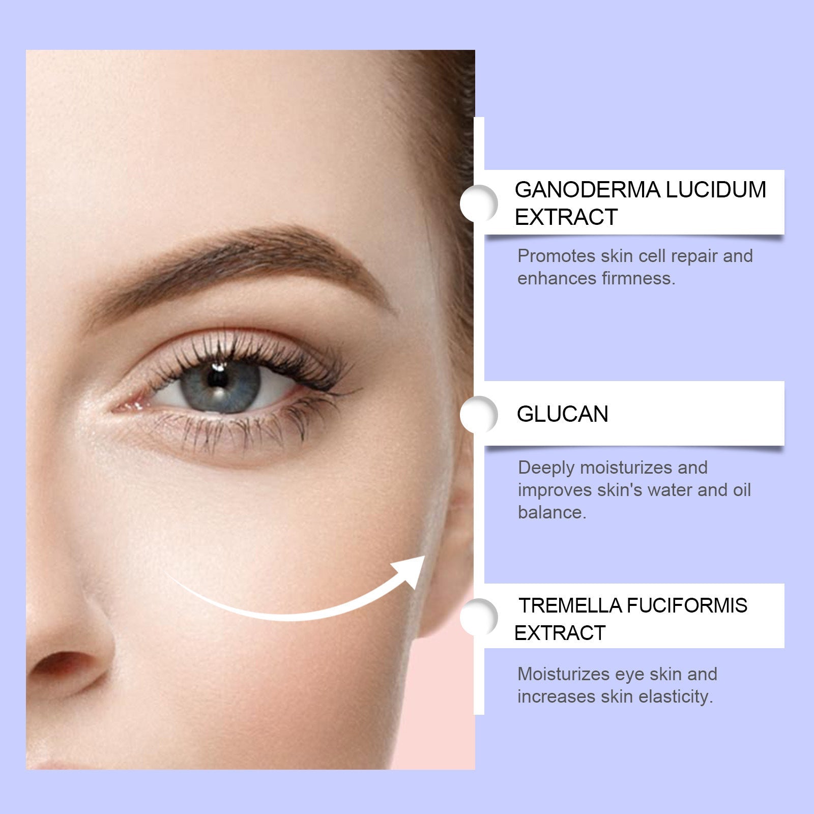 Gentle Firming Eye Mask with Ganoderma Mushroom and Moisturizing Extracts - firming eye mask gentle skin moisturizing