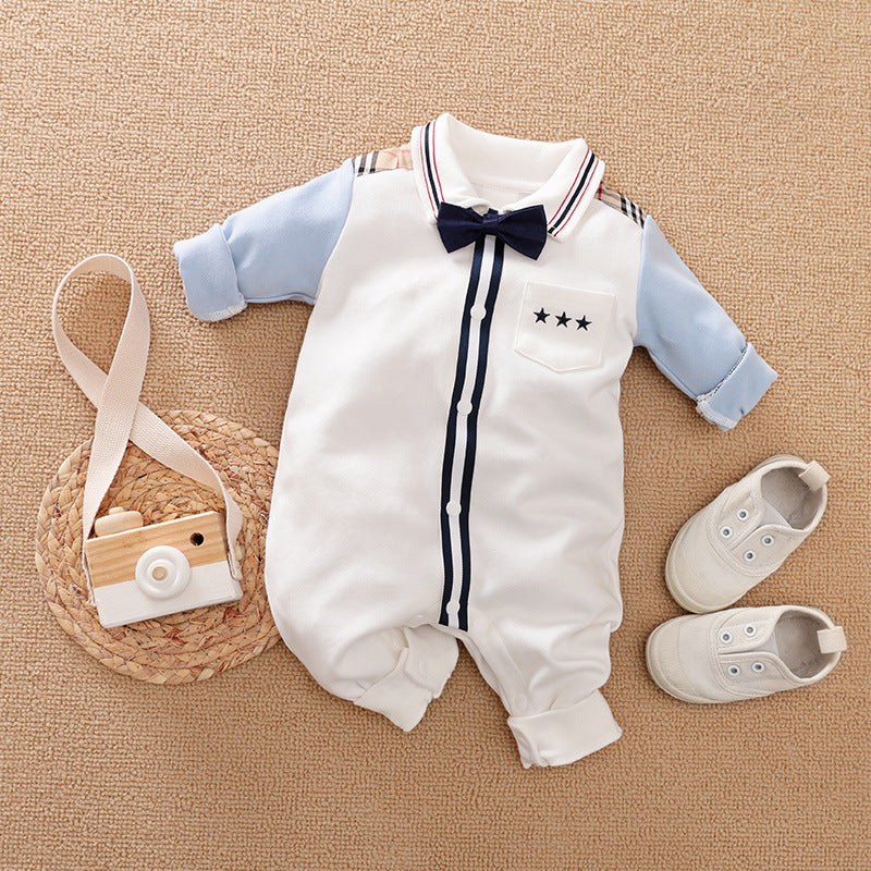 Gentleman’s Baby Clothes Long-sleeved Baby Clothes Gentleman’s Romper - Dapper Babies Need Style in Gentleman’s