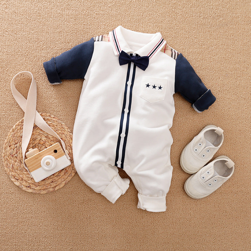 Gentleman’s Baby Clothes Long-sleeved Baby Clothes Gentleman’s Romper - Dapper Babies Need Style in Gentleman’s