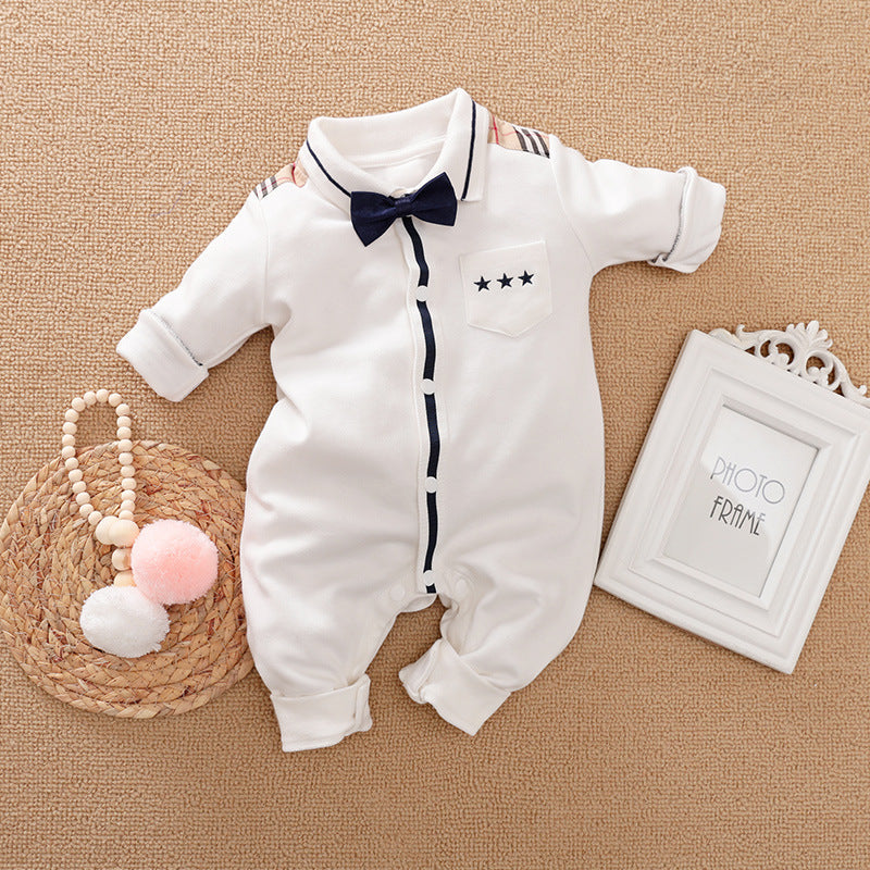 Gentleman’s Baby Clothes Long-sleeved Baby Clothes Gentleman’s Romper - Dapper Babies Need Style in Gentleman’s