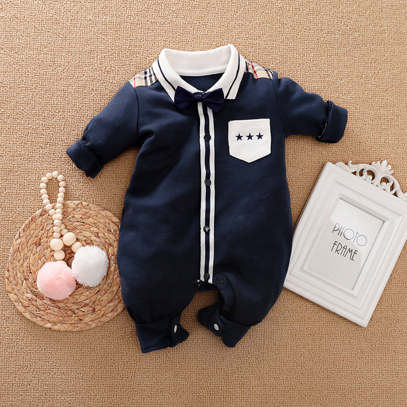 Gentleman’s Baby Clothes Long-sleeved Baby Clothes Gentleman’s Romper - Dapper Babies Need Style in Gentleman’s