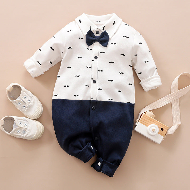 Gentleman’s Baby Clothes Long-sleeved Baby Clothes Gentleman’s Romper - Dapper Babies Need Style in Gentleman’s