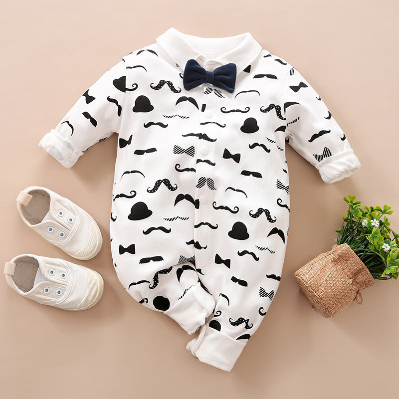 Gentleman’s Baby Clothes Long-sleeved Baby Clothes Gentleman’s Romper - Dapper Babies Need Style in Gentleman’s