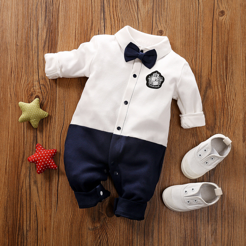 Gentleman’s Baby Clothes Long-sleeved Baby Clothes Gentleman’s Romper - Dapper Babies Need Style in Gentleman’s