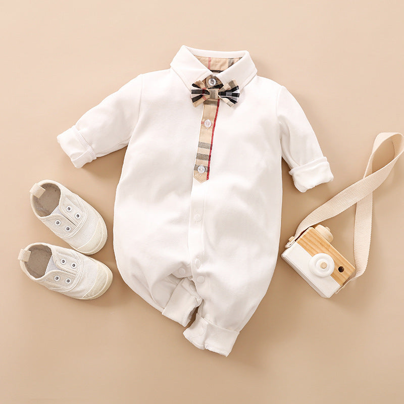 Gentleman’s Baby Clothes Long-sleeved Baby Clothes Gentleman’s Romper - Dapper Babies Need Style in Gentleman’s