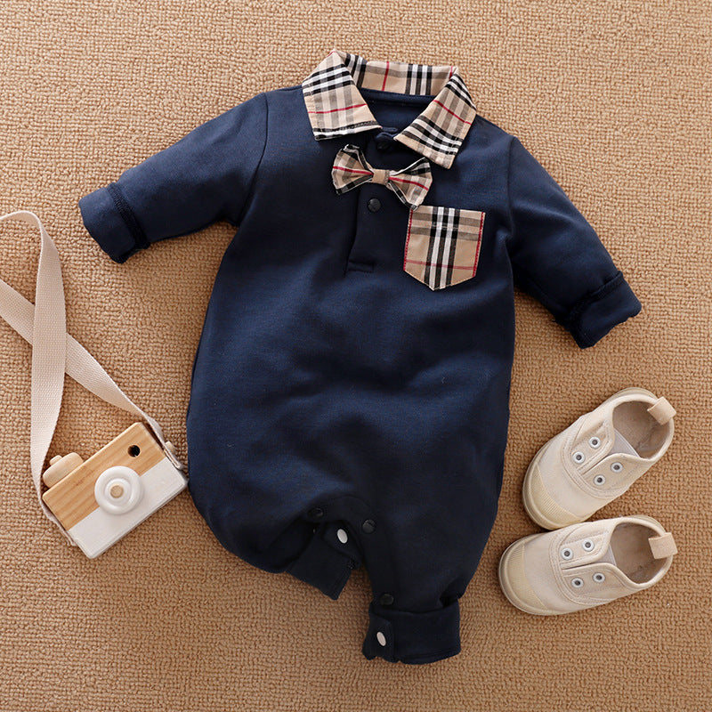 Gentleman’s Baby Clothes Long-sleeved Baby Clothes Gentleman’s Romper - Dapper Babies Need Style in Gentleman’s