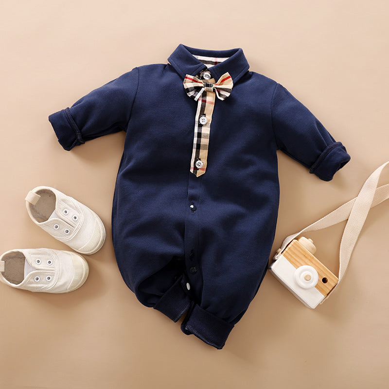 Gentleman’s Baby Clothes Long-sleeved Baby Clothes Gentleman’s Romper - Dapper Babies Need Style in Gentleman’s