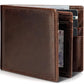 Genuine Leather Bifold Wallet for Men RFID Blocking Slim Cowhide Card Holder