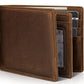 Genuine Leather Bifold Wallet for Men RFID Blocking Slim Cowhide Card Holder