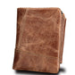 Genuine Leather Bifold Wallet for Men Vintage Cowhide Slim RFID Blocking