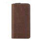 Genuine Leather Brown Mens Wallet European Retro Slim Bifold Card Holder - genuine leather