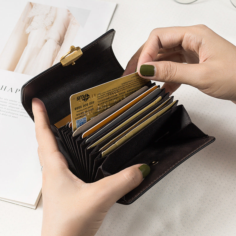 Genuine Leather Card Holder Clip Bag for Women in Urban Minimalist Style - Women’s True Pickup Shenanigans united