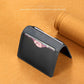 Genuine Leather Card Holder Wallet for the United States in Black or Brown - Ultra-thin Cowhide Stylish Cramming united