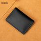 Genuine Leather Card Holder Wallet for the United States in Black or Brown - Ultra-thin Cowhide Stylish Cramming united