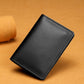 Genuine Leather Card Holder Wallet for the United States in Black or Brown - Ultra-thin Cowhide Stylish Cramming united