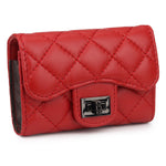 Genuine Leather Card Holder with Coin Pocket in Red Green Black Pink Apricot for the United States - Sheepskin That’s
