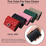 Genuine Leather Card Holder with Coin Pocket in Red Green Black Pink Apricot for the United States - Sheepskin That’s