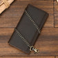 Genuine Leather Card Holder with Crazy Horse Finish in US and CHF Styles - Wallet: Anti-Theft for Wild Adventures
