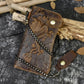 Genuine Leather Card Holder with Crazy Horse Finish in US and CHF Styles - Wallet: Anti-Theft for Wild Adventures