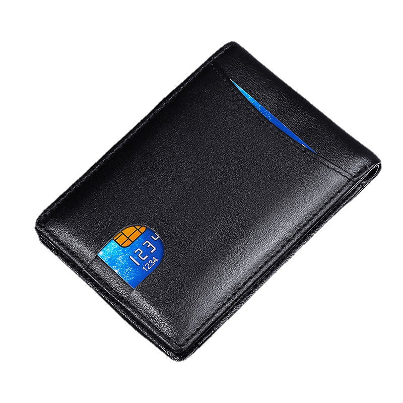 Genuine Leather Credit Card Wallet RFID Blocking Bifold for Men and Women - credit card