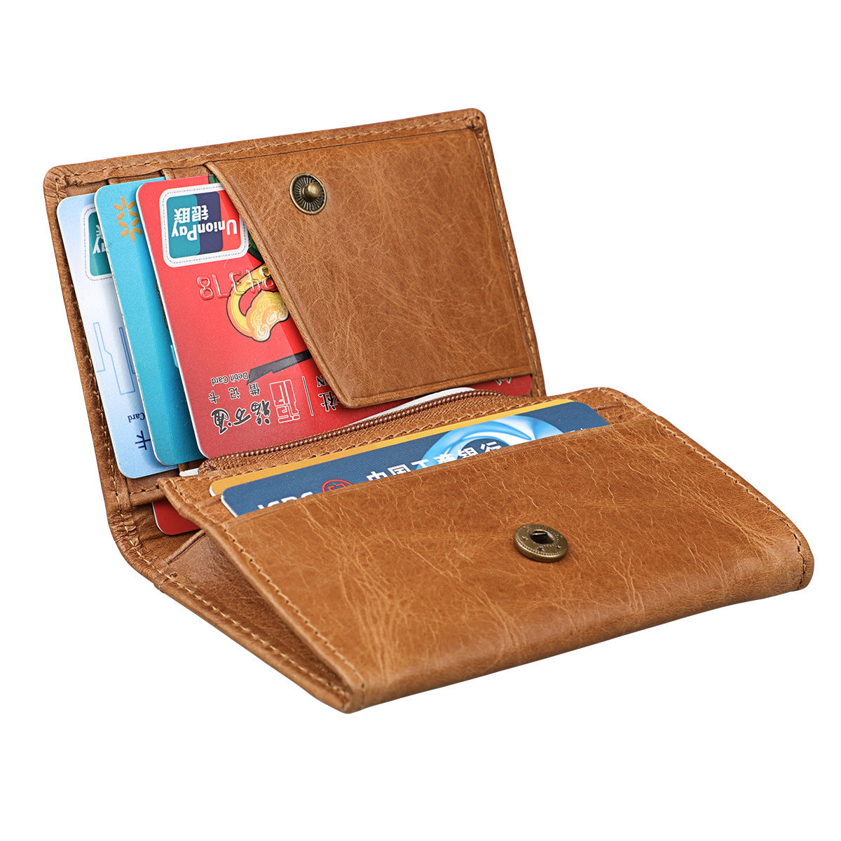 Genuine Leather KB171 Wallet with Internal Structure in Brown Red Blue Black - Multiple Colors genuine leather kb171