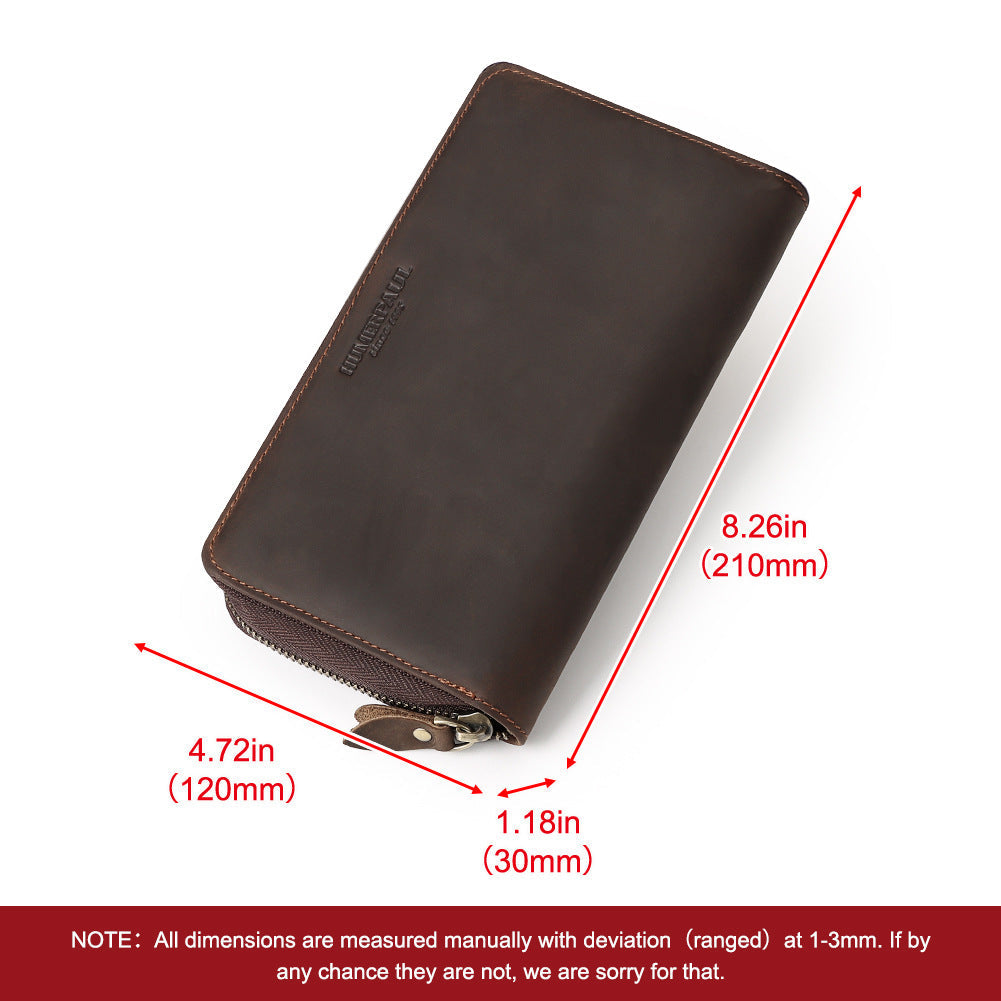 Genuine Leather Layer Cowhide Wallet with Anti-Theft Card Slot - Teleplus layer cowhide wallet anti-theft card slot