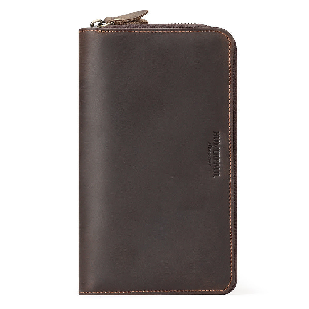 Genuine Leather Layer Cowhide Wallet with Anti-Theft Card Slot - Teleplus layer cowhide wallet anti-theft card slot