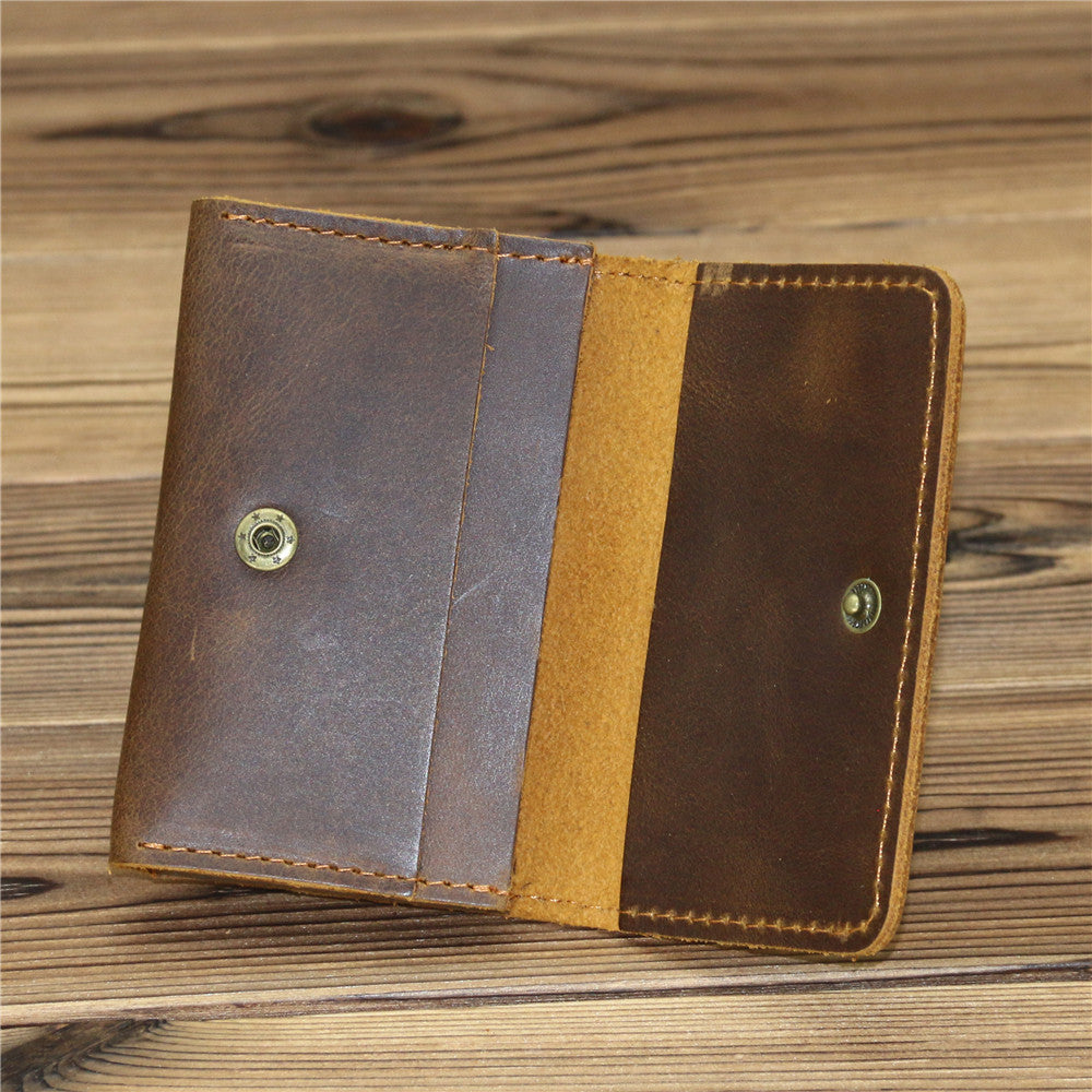 Genuine Leather Product Card Pack in Dark Brown Yellow and More for United States Market - Style Your Cards Right