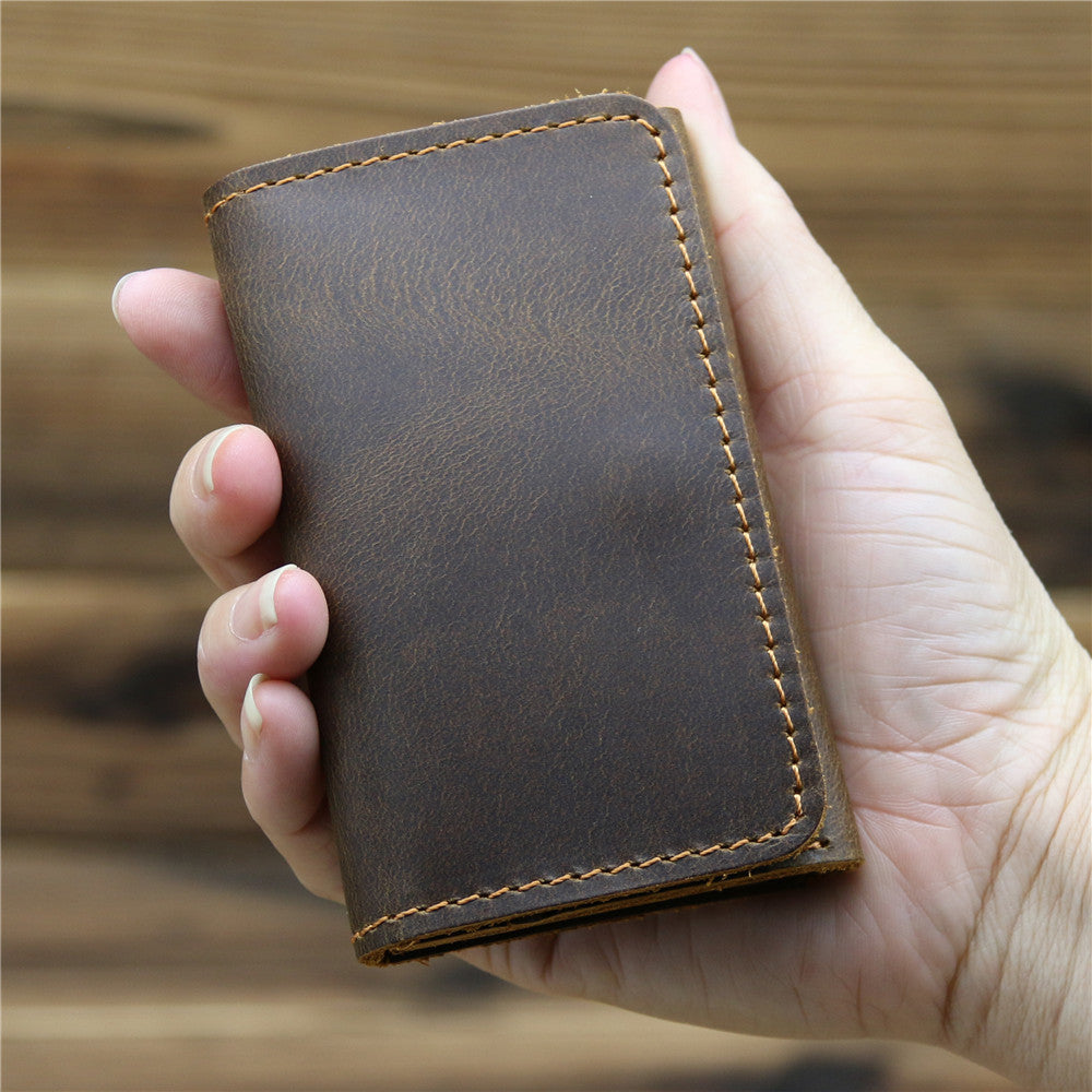 Genuine Leather Product Card Pack in Dark Brown Yellow and More for United States Market - Style Your Cards Right