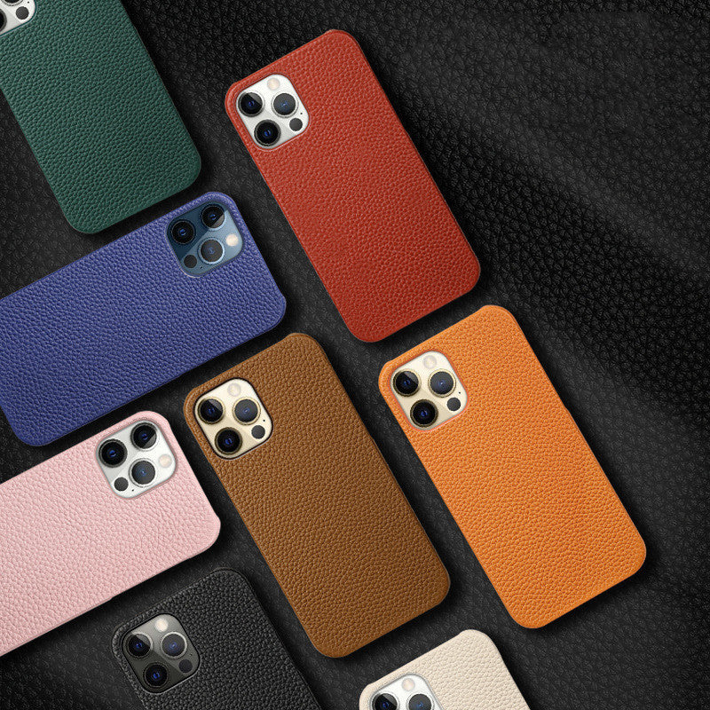 Genuine Leather Shatterproof Mobile Phone Case for iPhone 13 and More - shatterproof mobile phone genuine leather case