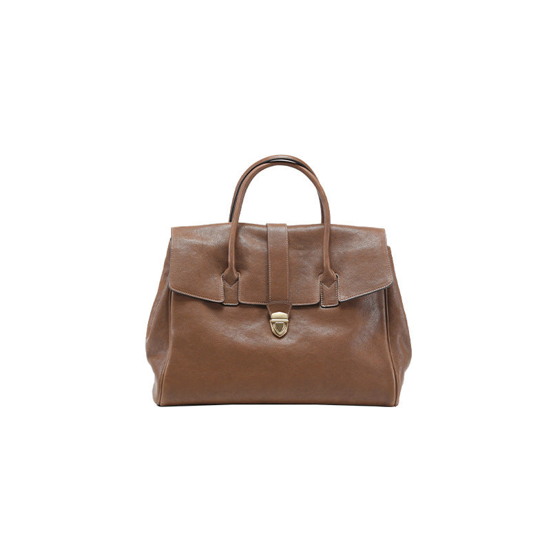 Genuine Leather Retro Large Bag for Commuters with High Capacity - Teleplus genuine leather retro large capacity