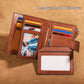 Genuine Leather RFID Wallet for Men Bifold Slim Vintage Brown Black Card Holder