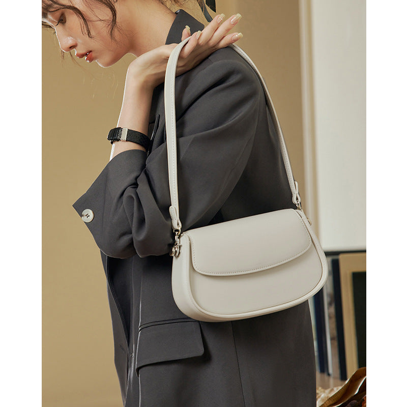 Genuine Leather Saddle Bag Crossbody for Fashion Underarm - Teleplus fashion underarm bag saddle crossbody genuine