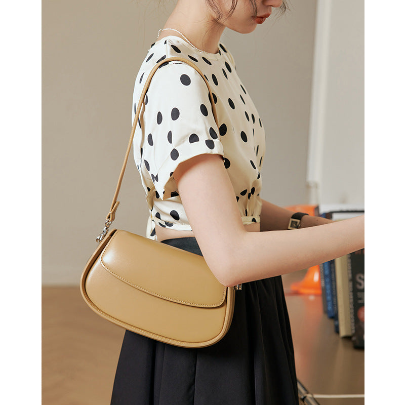 Genuine Leather Saddle Bag Crossbody for Fashion Underarm - Teleplus fashion underarm bag saddle crossbody genuine
