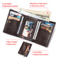 Genuine Leather Short Wallet Anti Theft Urban Minimalist for Men and Women - genuine leather
