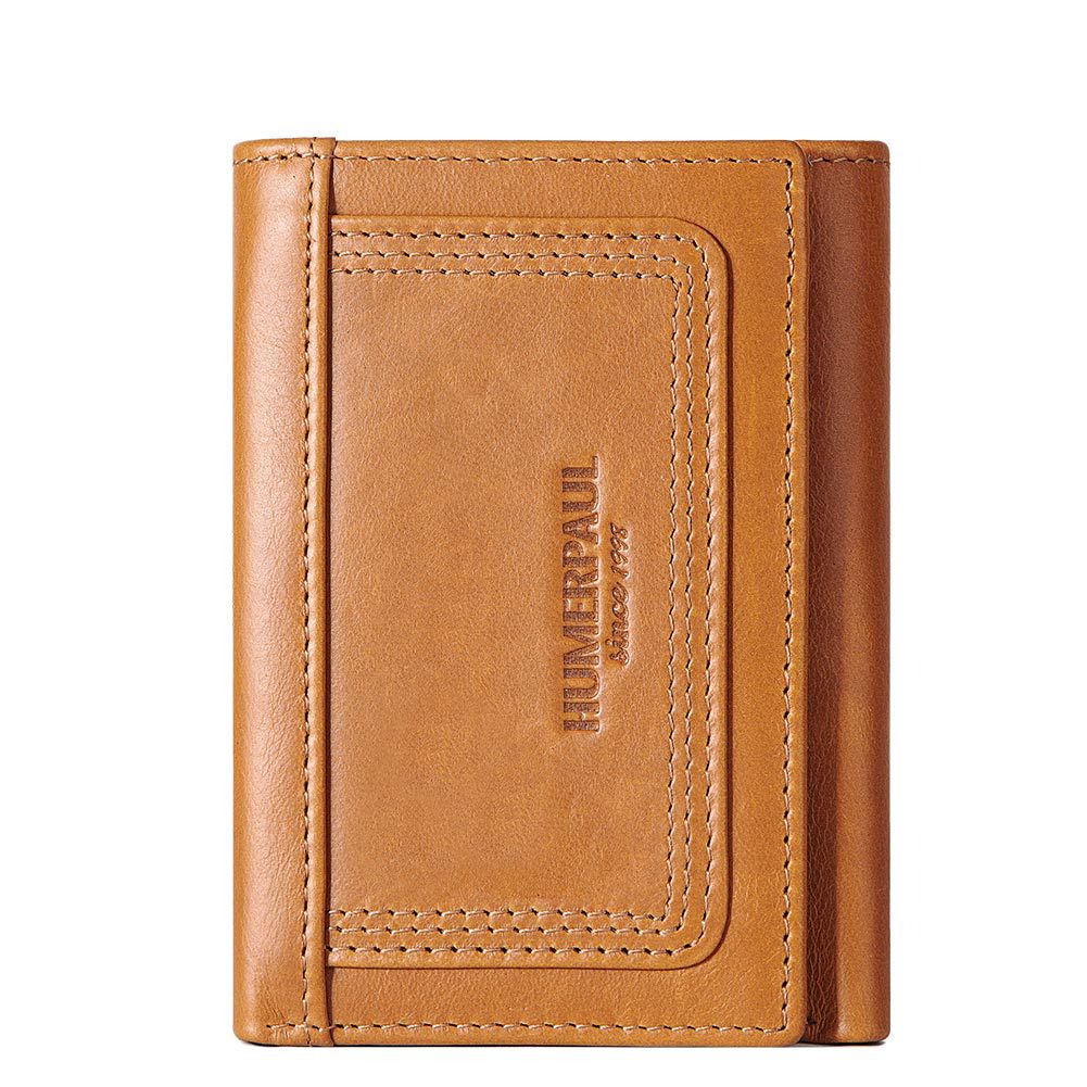Genuine Leather Short Wallet Anti Theft Urban Minimalist for Men and Women - genuine leather