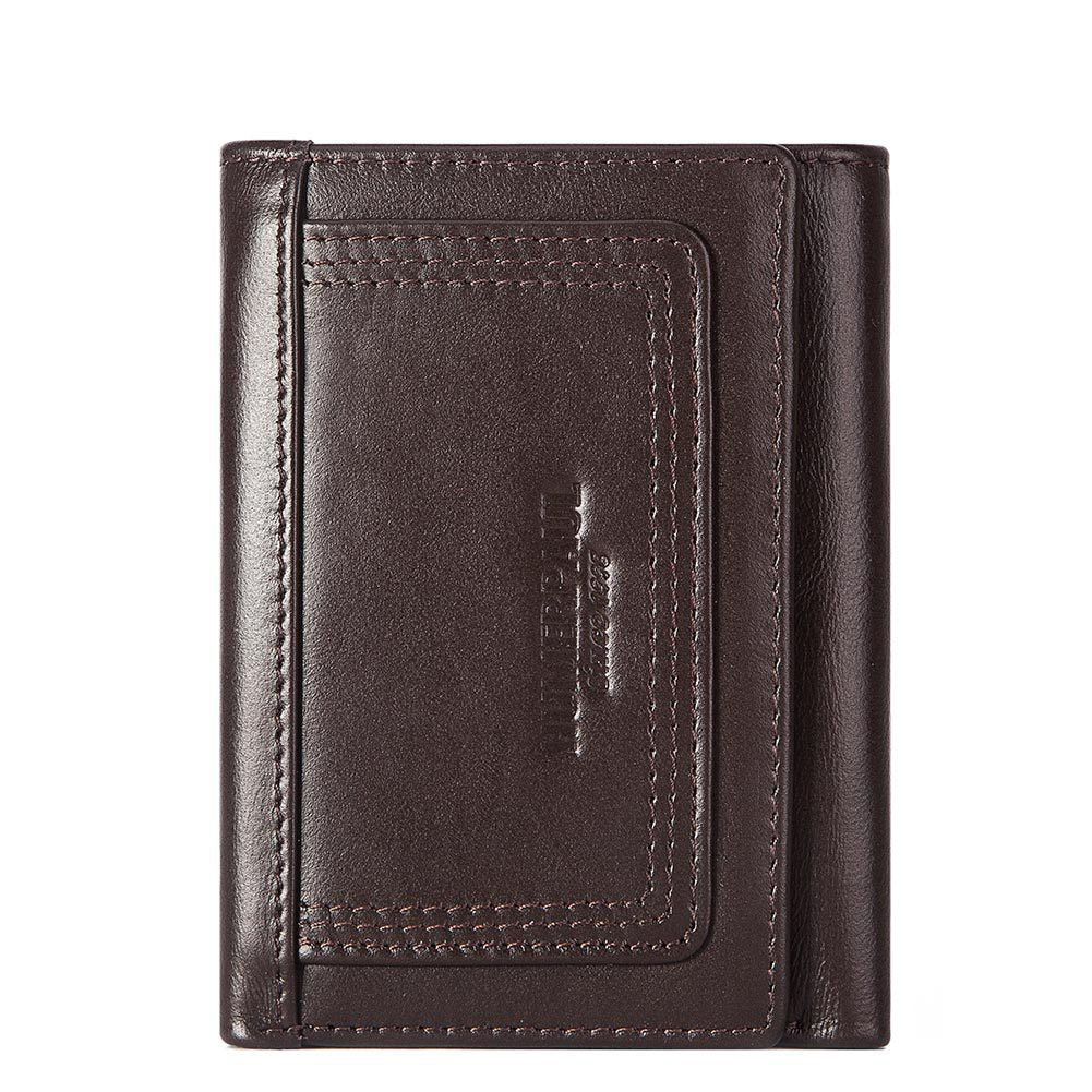 Genuine Leather Short Wallet Anti Theft Urban Minimalist for Men and Women - genuine leather