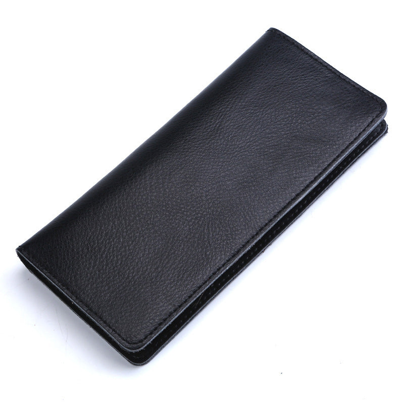Genuine Leather Solid Color Wallet for Men and Women Urban Style - Teleplus genuine leather