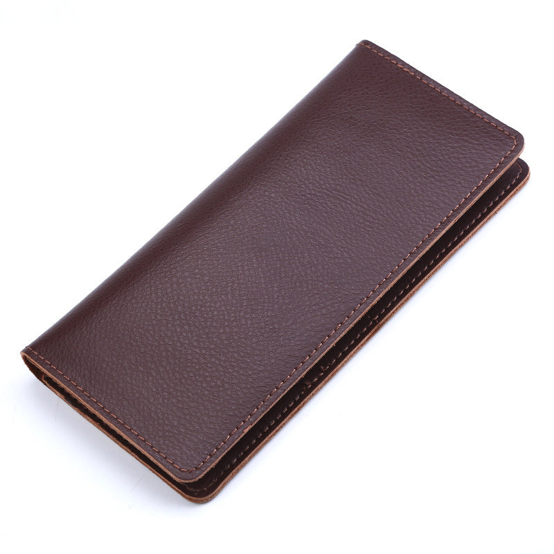 Genuine Leather Solid Color Wallet for Men and Women Urban Style - Teleplus genuine leather