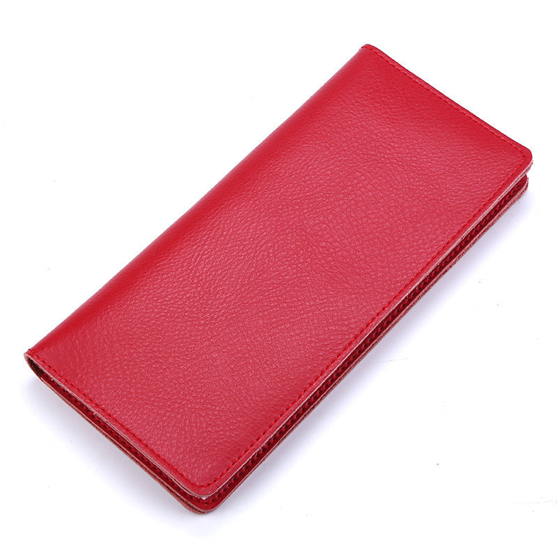 Genuine Leather Solid Color Wallet for Men and Women Urban Style - Teleplus genuine leather