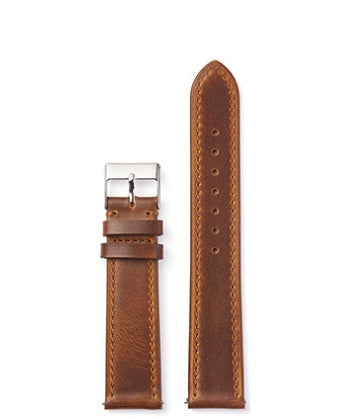 Genuine Leather Strap Men’s Retro Oil Wax - Genuine Leather Strap Men’s Retro Oil Wax Watch Band