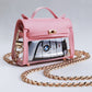 Genuine Leather Transparent Handbag for Women Internet Celebrity Style - Teleplus internet celebrity transparent handbag